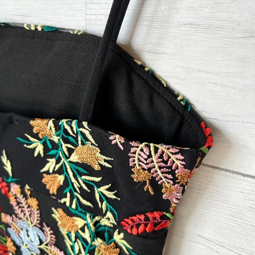 Urban Outfitters Dress Womens Size XS/S Black Pins & Needles Audrey Floral - Picture 14 of 16